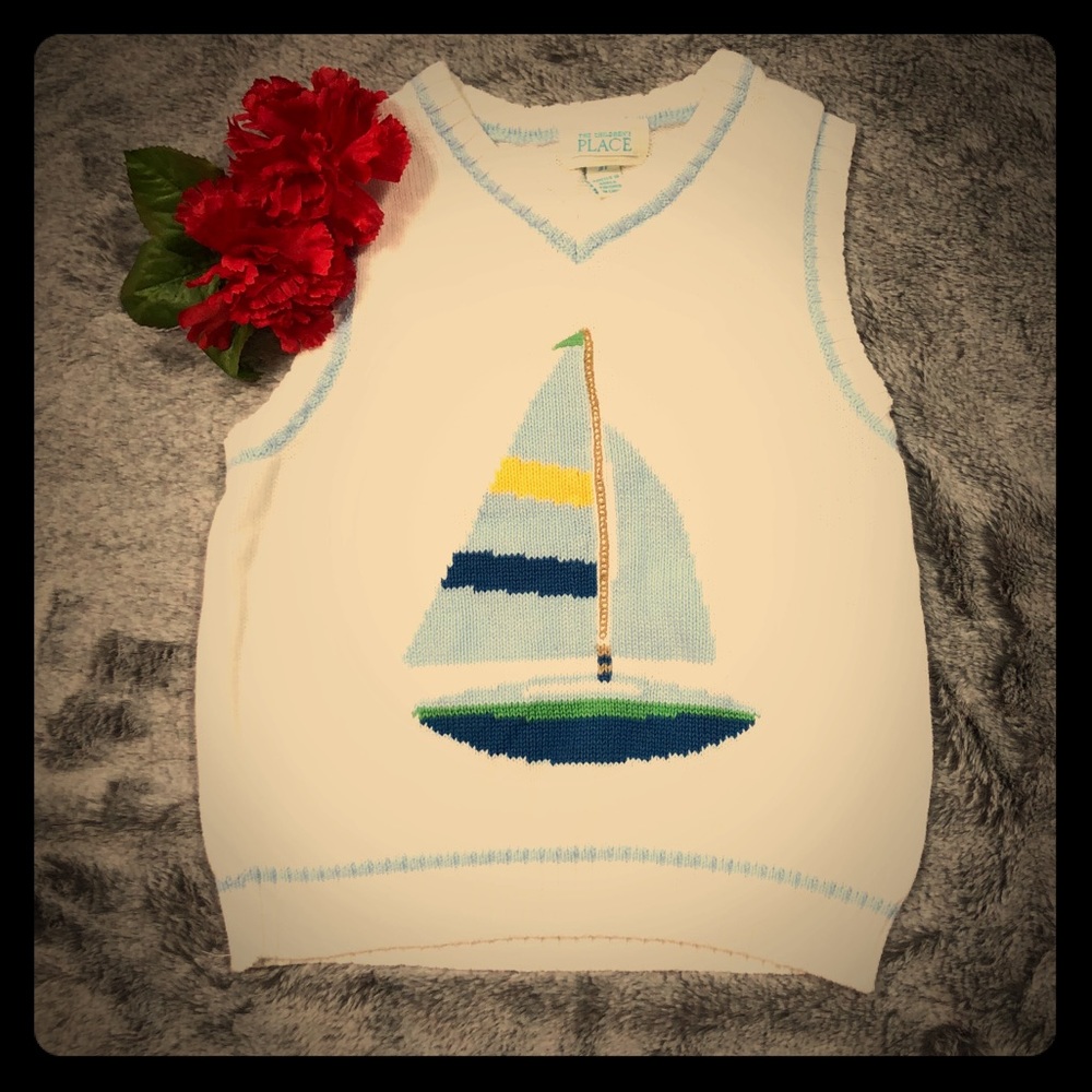 Children’s Place Sailboat Sweatervest size 3T - Picture 2 of 6